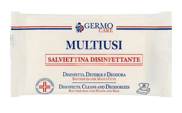 Salviettine disinfettanti alla clorexidina Multiusi, 20 pz