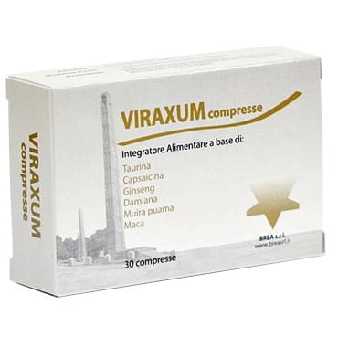 Integratore Viraxum per vitalità e tono fisico, 30 compresse