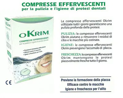 COMPRESSE EFFERVESCENTI OKRIM 54 COMPRESSE COMPRESSE EFFERVESCENTI OKRIM 54 COMPRESSE