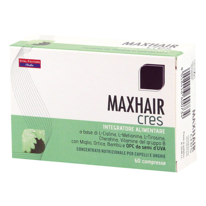 Integratore MAX Hair Cres per capelli e unghie, 60 cpr