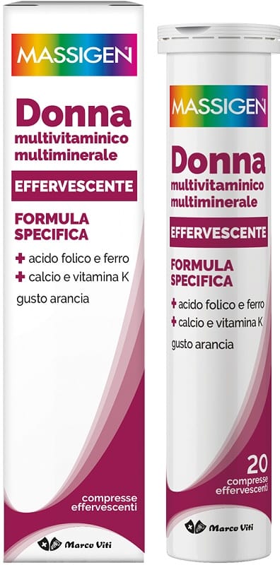 MASSIGEN DONNA MULTIVITAMINICO E MULTIMINERALE EFFERVESCENTE 20 COMPRESSE