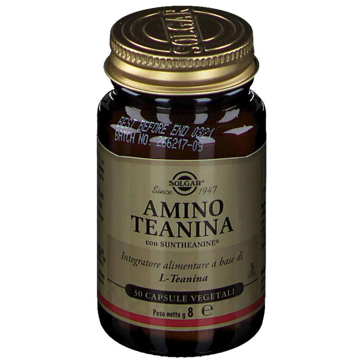 Integratore Amino Teanina Solgar, 30 capsule vegetali
