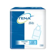 Bavagli Monouso TENA Bib S/M con tasca contenitiva, 150 pz