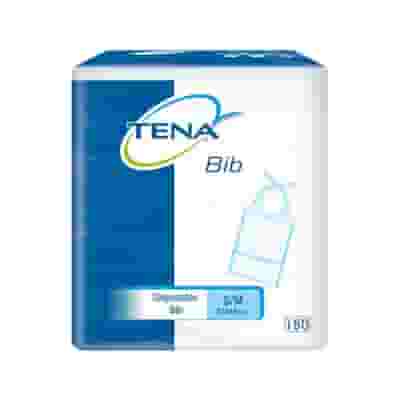 Bavagli Monouso TENA Bib S/M con tasca contenitiva, 150 pz