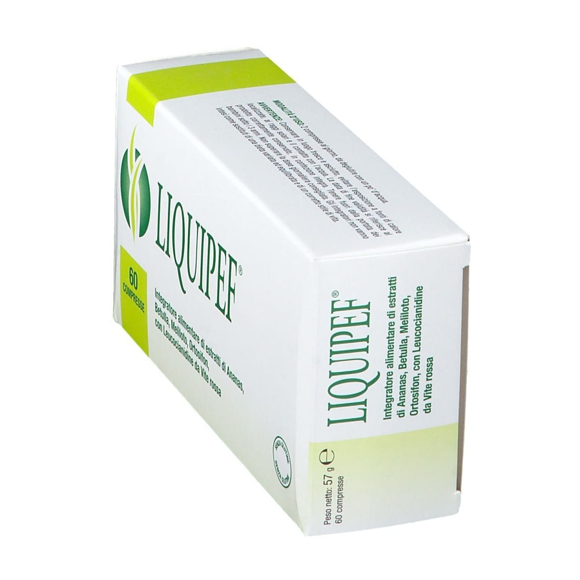 Integratore Liquipef per microcircolo e drenaggio, 60 compresse