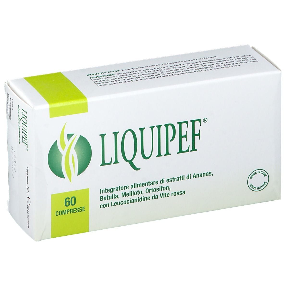 Integratore Liquipef per microcircolo e drenaggio, 60 compresse