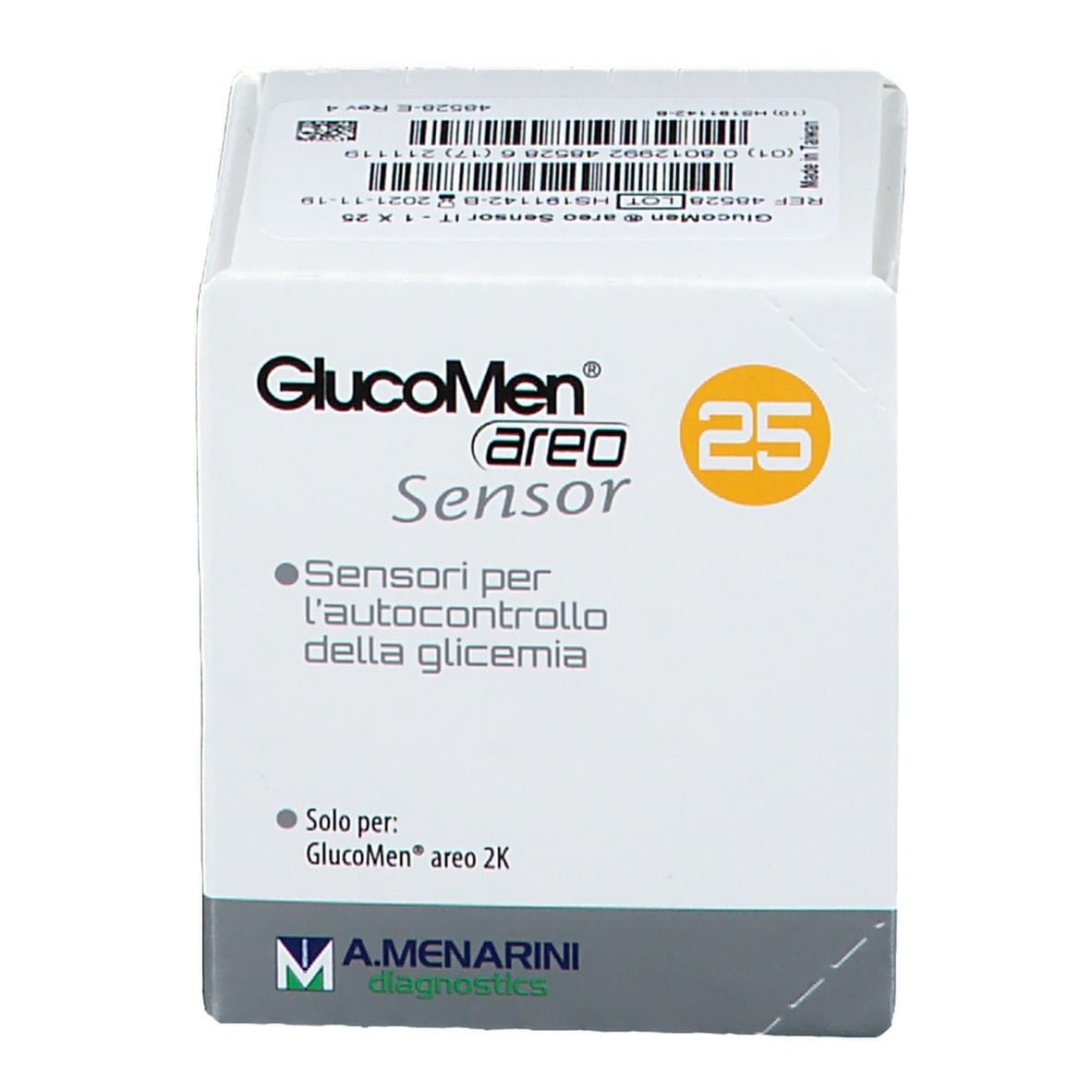 STRISCE MISURAZIONE GLICEMIA GLUCOMEN AREO SENSOR 25 PEZZI