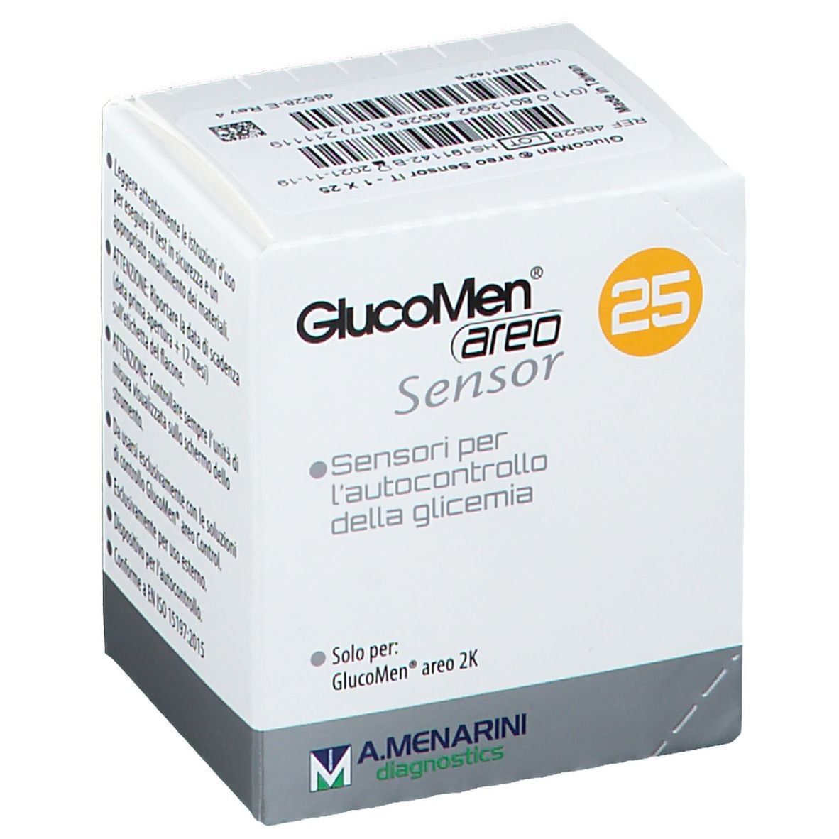Strisce Misurazione Glicemia Glucomen Areo Sensor 25 Pezzi