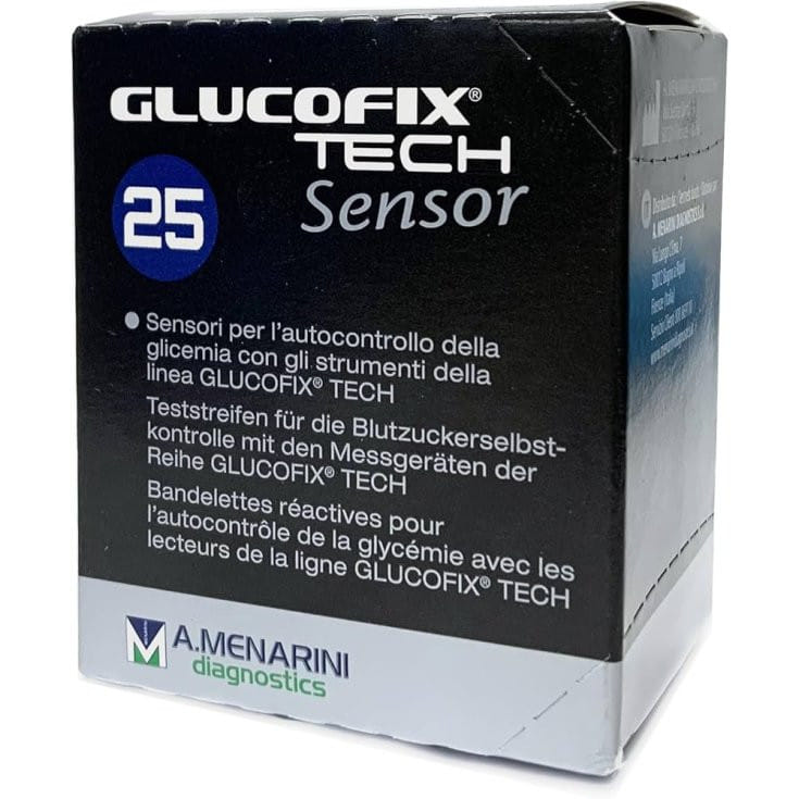 STRISCE MISURAZIONE GLICEMIA GLUCOFIX TECH SENSOR 25 PEZZI