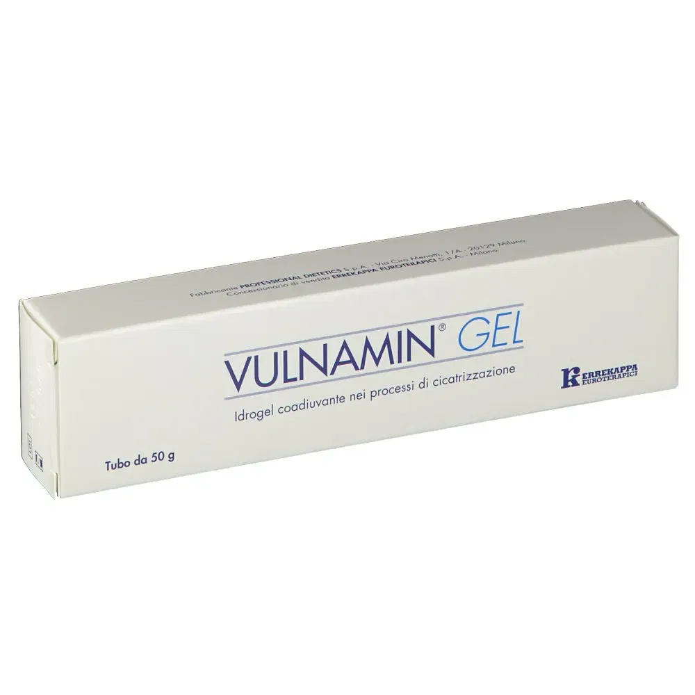 VULNAMIN MEDICAZIONE INTERATTIVA IN GEL A BASE DI AMINOACIDICOSTITUTIVI DEL COLLAGENE E SODIO JALURONATO TUBO 50 G