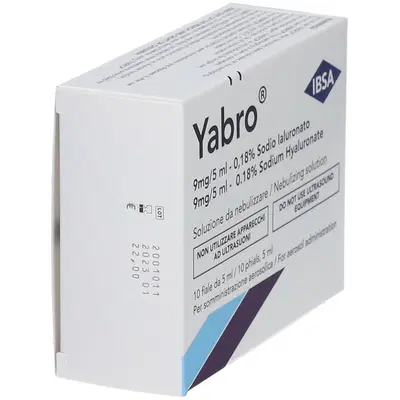 YABRO AEROSOL SODIO IALURONATO 0,18% SOLUZIONE DA NEBULIZZARE 10 FIALE DA 5 ML YABRO AEROSOL SODIO IALURONATO 0,18% SOLUZIONE DA NEBULIZZARE 10 FIALE DA 5 ML