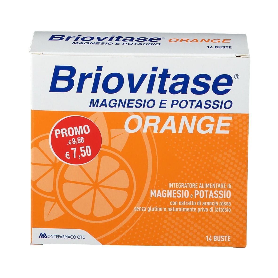 Integratore Briovitase Orange magnesio e potassio, 14 bustine