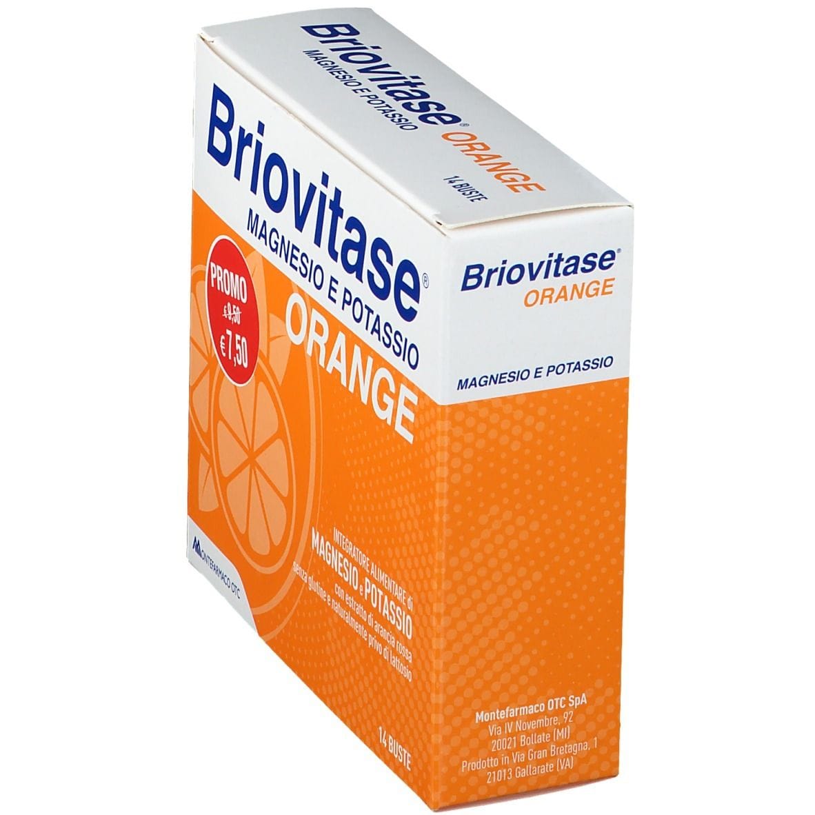 Integratore Briovitase Orange magnesio e potassio, 14 bustine