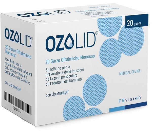 GARZA OFTALMICA OZOLID TNT CON OLIO OZONIZZATO IN FOSFOLIPIDI LIPOZONEYE 20 PEZZI