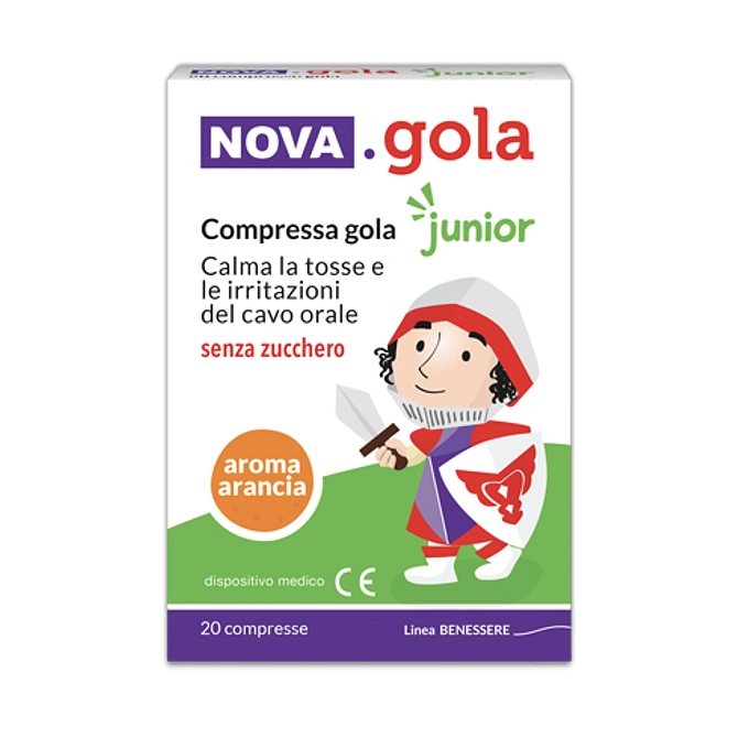 Nova Gola Junior Arancia 20 Compresse Senza Zucchero