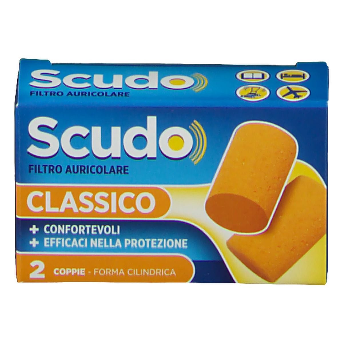 SCUDO FILTRO AURICOLARE CLASSICO SNR 36 DB 7-12MM 2 PAIA