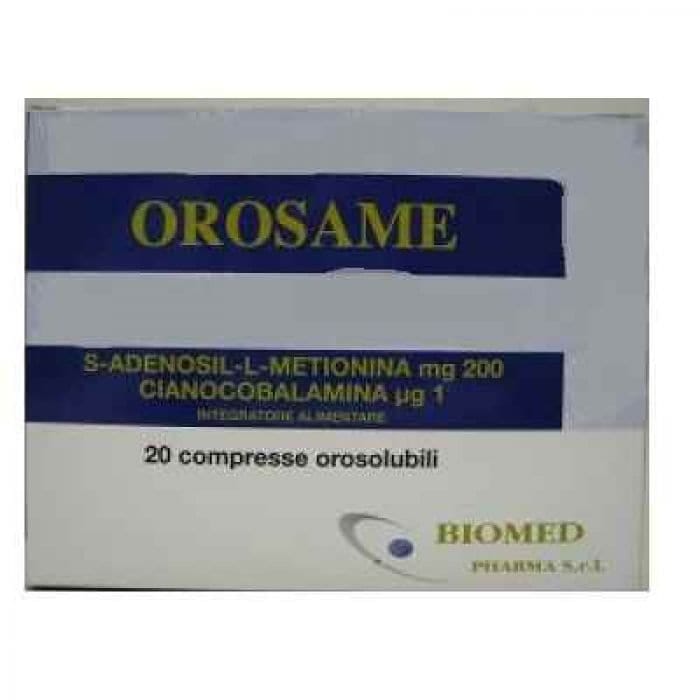 Integratore Orosame con SAMe e vitamina B12, 20 compresse