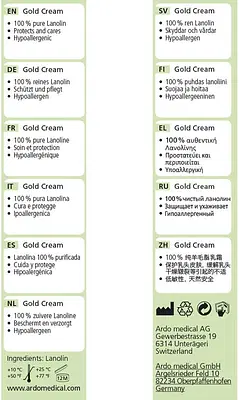 ARDO LANOLINA GOLDCREAM 10 ML ARDO LANOLINA GOLDCREAM 10 ML