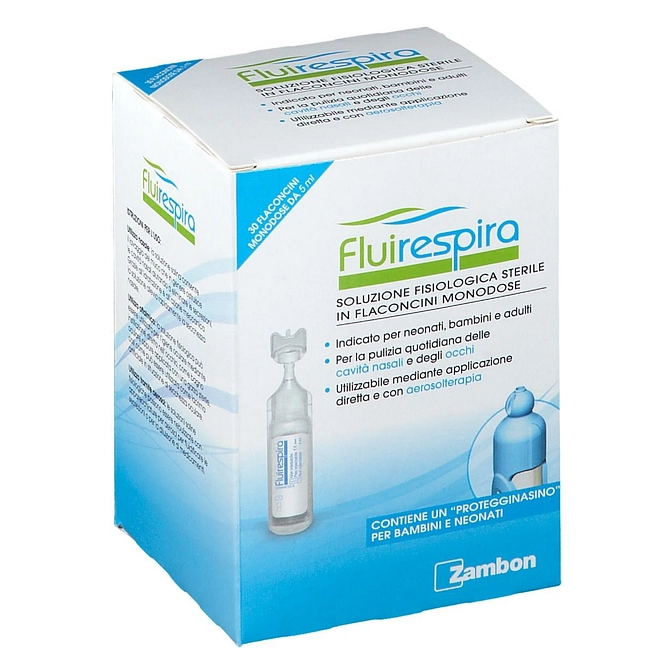 Fluirespira Soluzione Fisiologica Sterile 30 Flaconcini Monodose Da 5 Ml