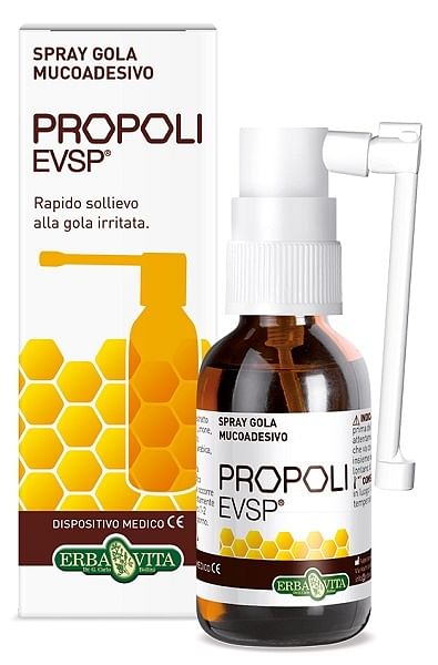 Propoli Evsp Spray Gola Mucoadesivo Senza Alcol 20 Ml