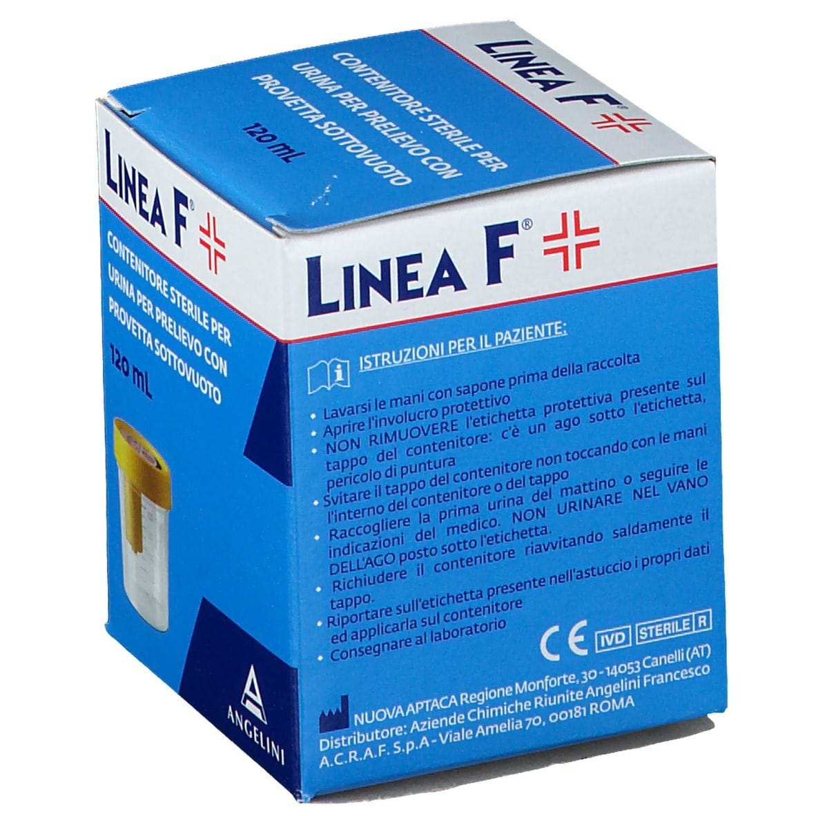 CONTENITORE RACCOLTA URINA LINEA F 120 ML
