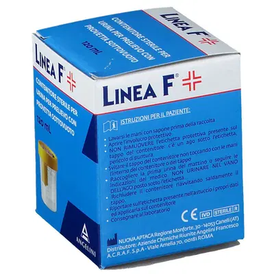 CONTENITORE RACCOLTA URINA LINEA F 120 ML CONTENITORE RACCOLTA URINA LINEA F 120 ML