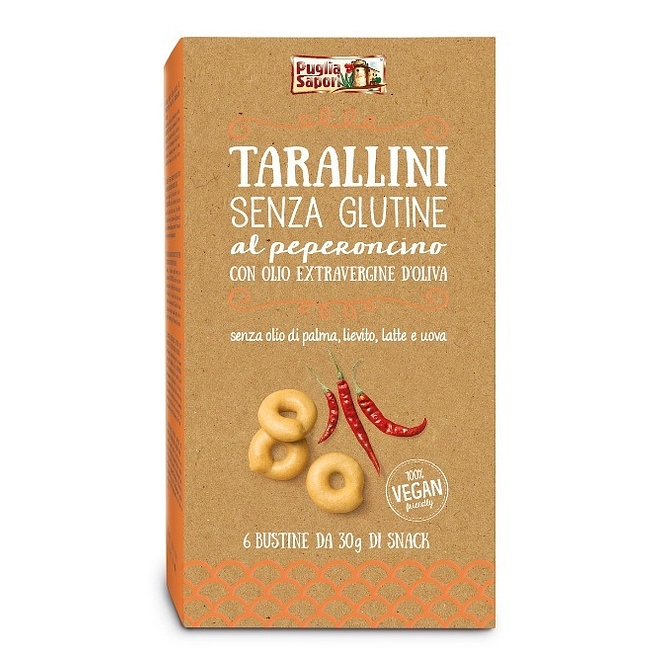 Puglia Sapori Tarallini Al Peperoncino Con Olio Extravergine Di Oliva 180 G