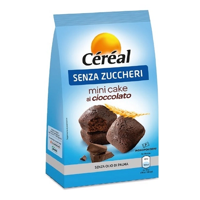 Cereal Mini Cake Cioccolato Senza Zucchero 7 Pezzi 196 G