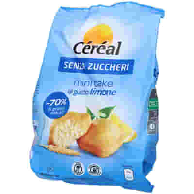 CEREAL MINI CAKE LIMONE SENZA ZUCCHERO 7 PEZZI 196 G
