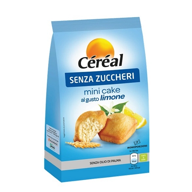 Cereal Mini Cake Limone Senza Zucchero 7 Pezzi 196 G