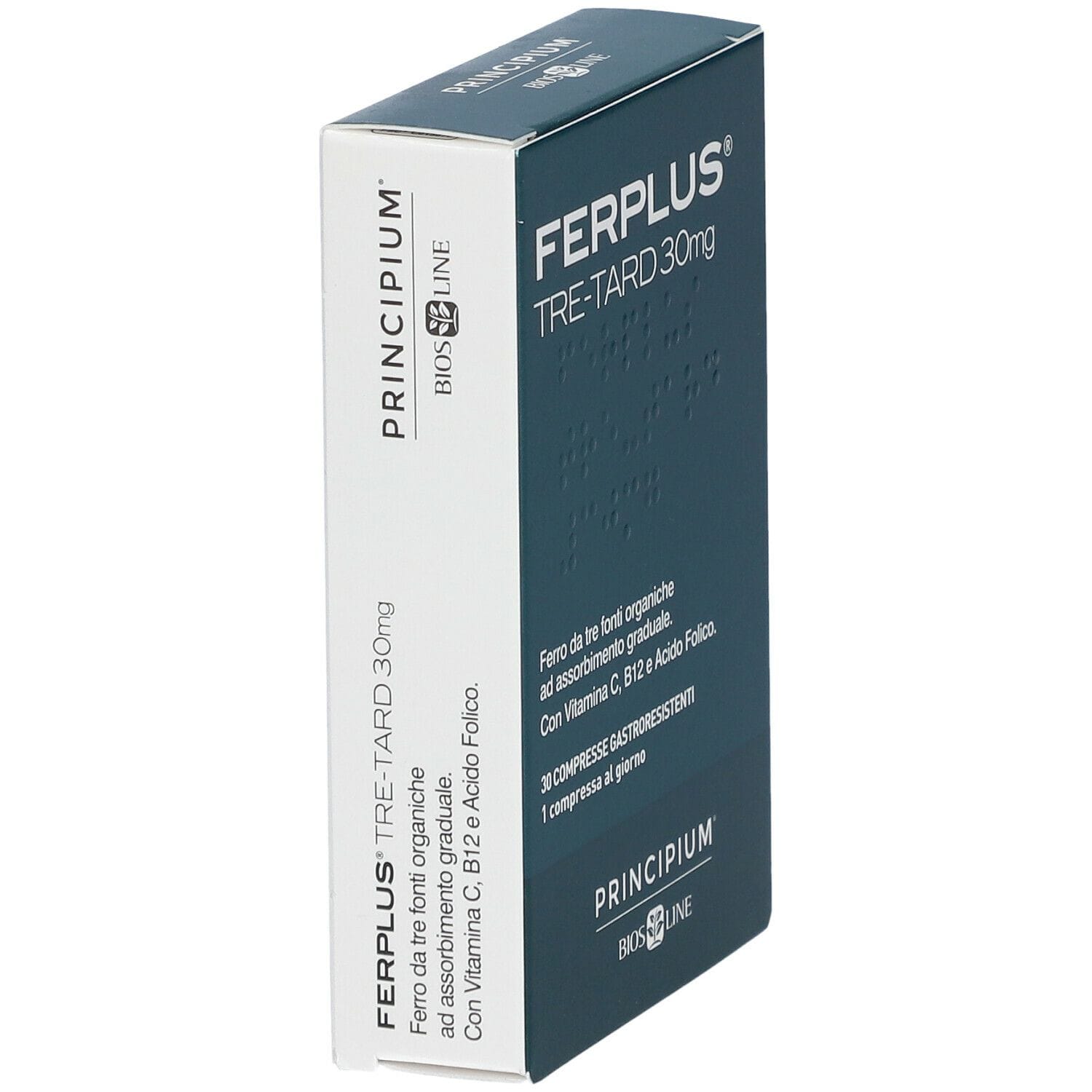 PRINCIPIUM FERPLUS TRE RETARD 30MG 30 COMPRESSE GASTRORESISTENTI