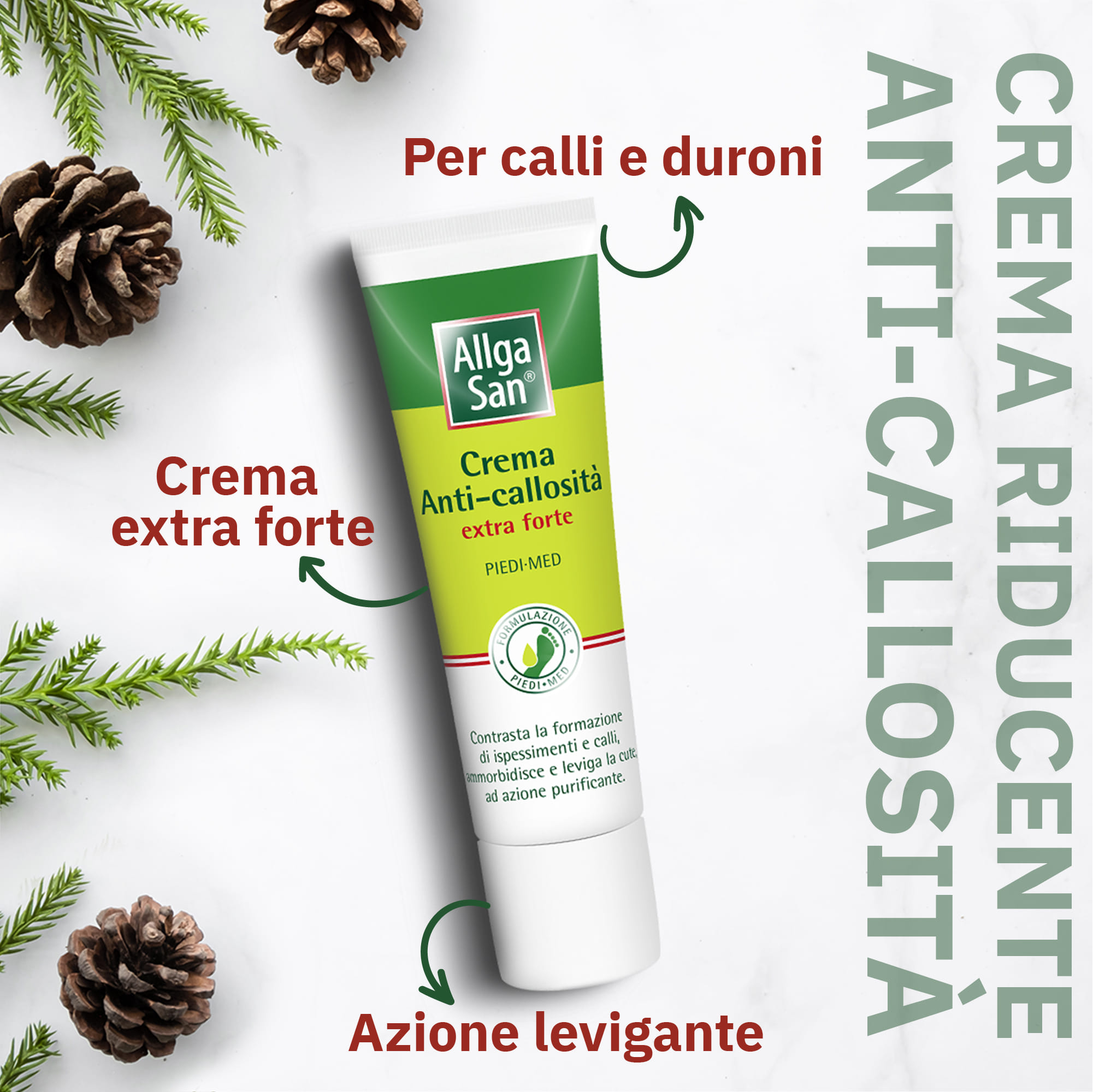 Crema Allgasan Anticallosità Extra per talloni e mani, 30ml