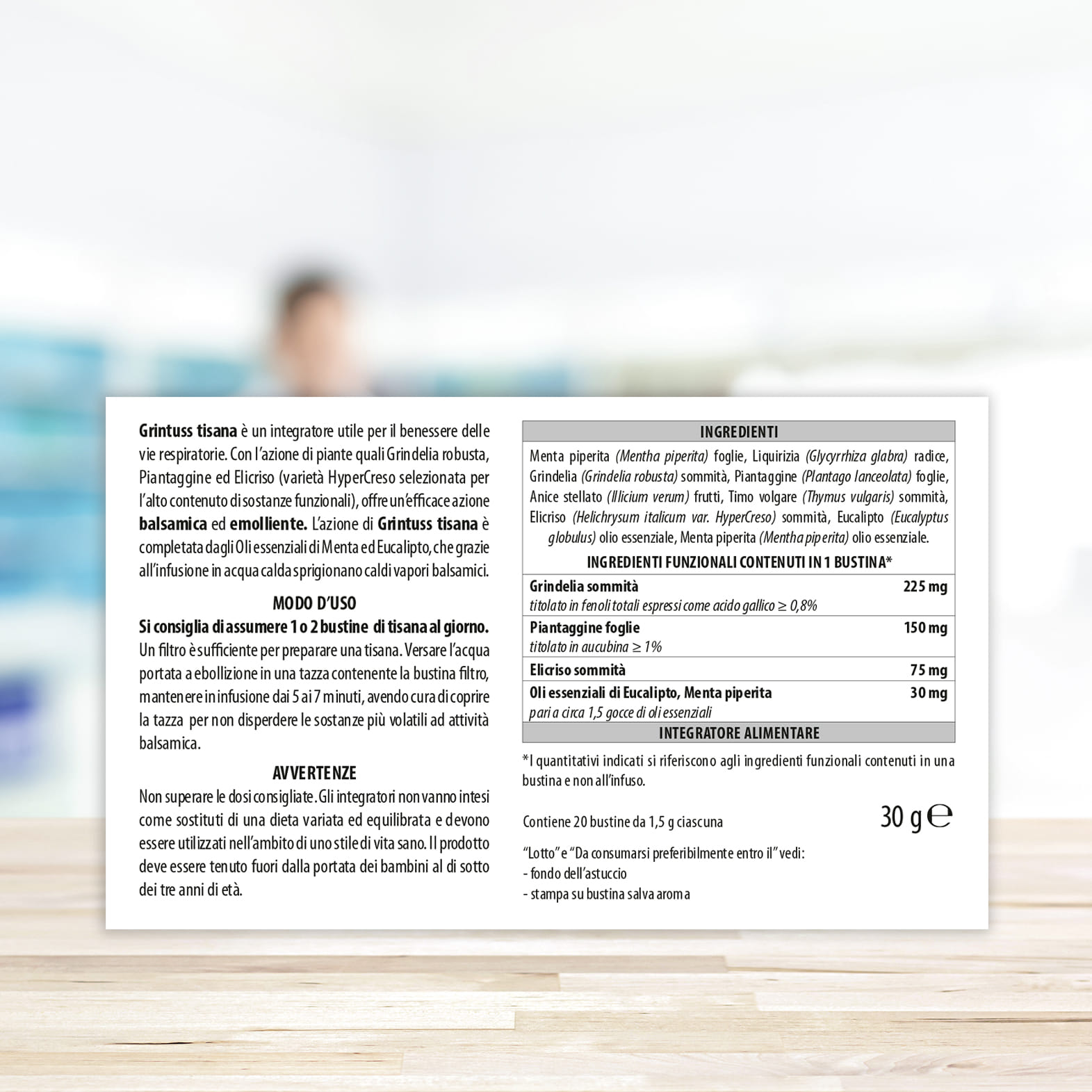 GRINTUSS TISANA 20 FILTRI