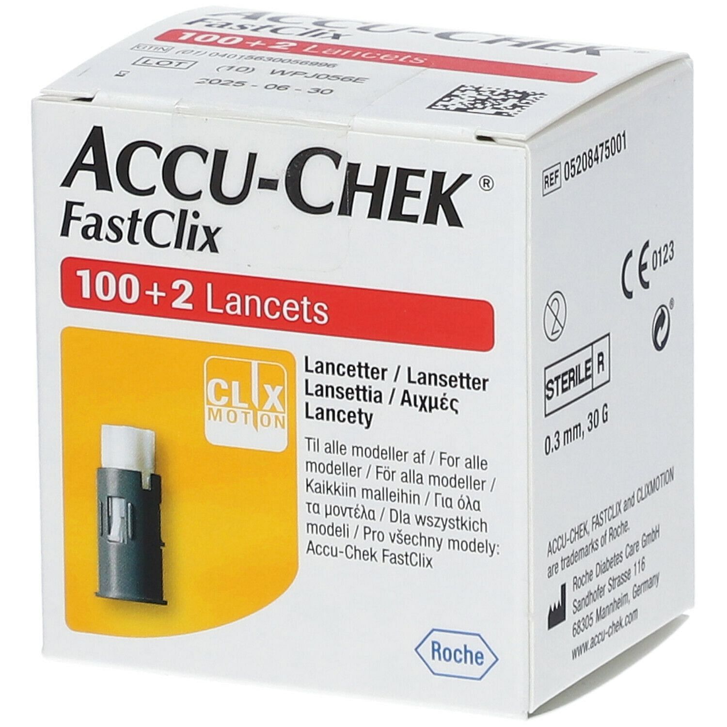 Lancette Pungidito Accu Chek Fastclix 100 + 2 Pezzi