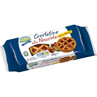 HAPPY FARM CROSTATA ALLA NOCCIOLA SENZA GLUTINE 180 G HAPPY FARM CROSTATA ALLA NOCCIOLA SENZA GLUTINE 180 G