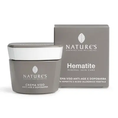 NATURE'S HEMATITE CREMA VISO ANTIAGE DOPOBARBA 50 ML NATURE'S HEMATITE CREMA VISO ANTIAGE DOPOBARBA 50 ML