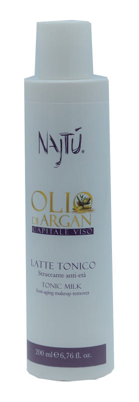 NAJTU' OLIO DI ARGAN CAPITALE VISO LATTE TONICO STRUCCANTE ANTI ETA' 200 ML