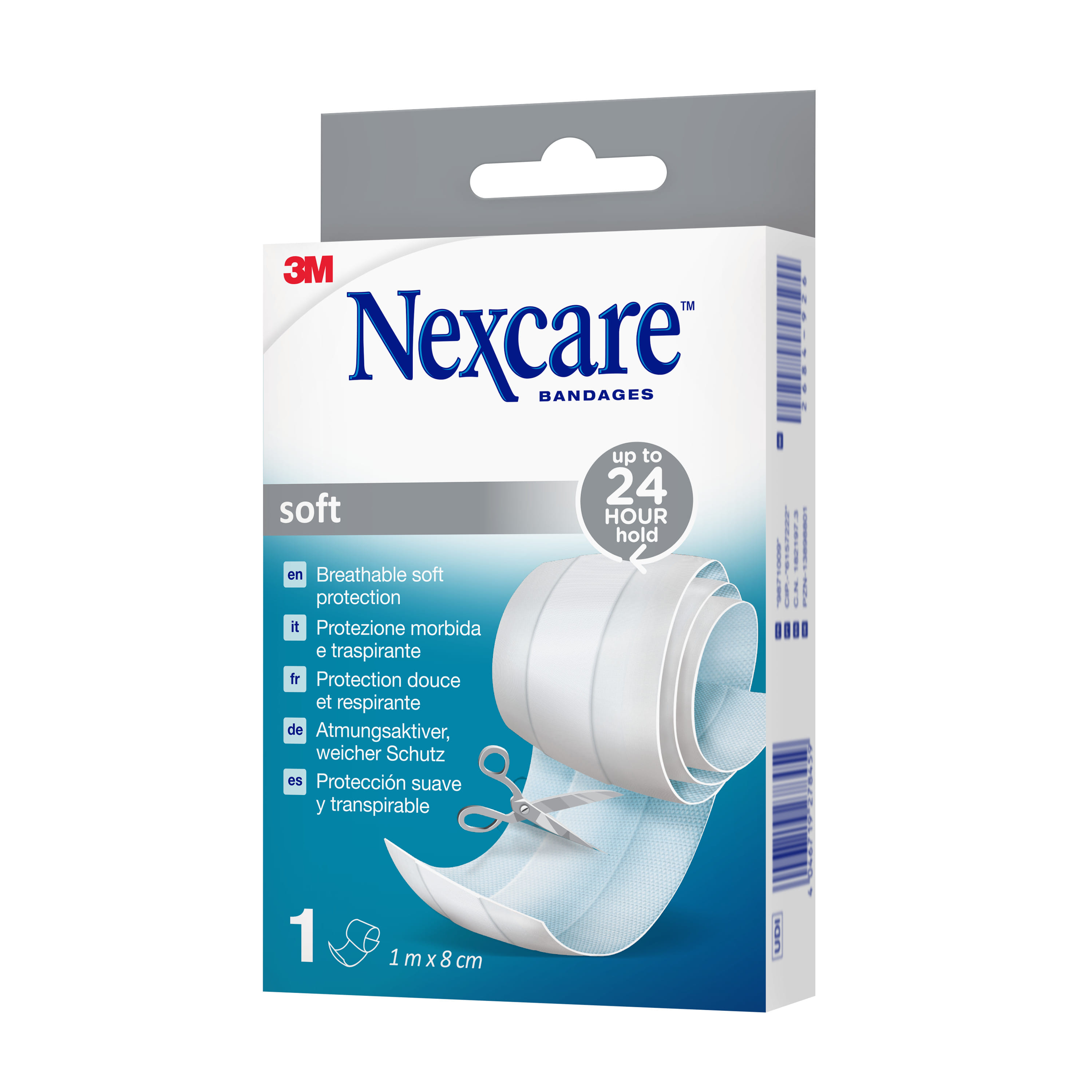 Cerotto Nexcare Soft in tessuto non tessuto, striscia 100x8cm