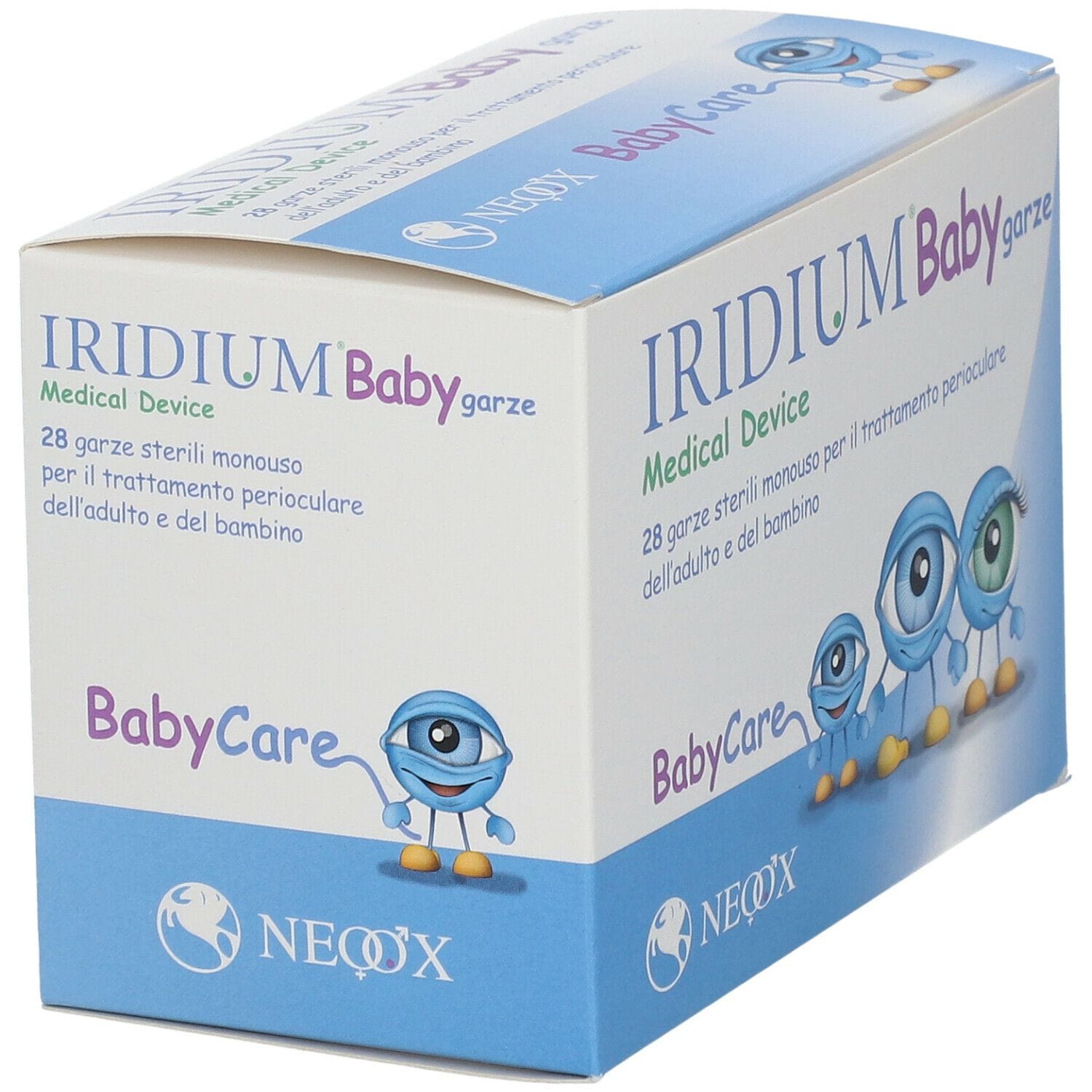 GARZA OCULARE MEDICATA IRIDIUM BABY 28 PEZZI