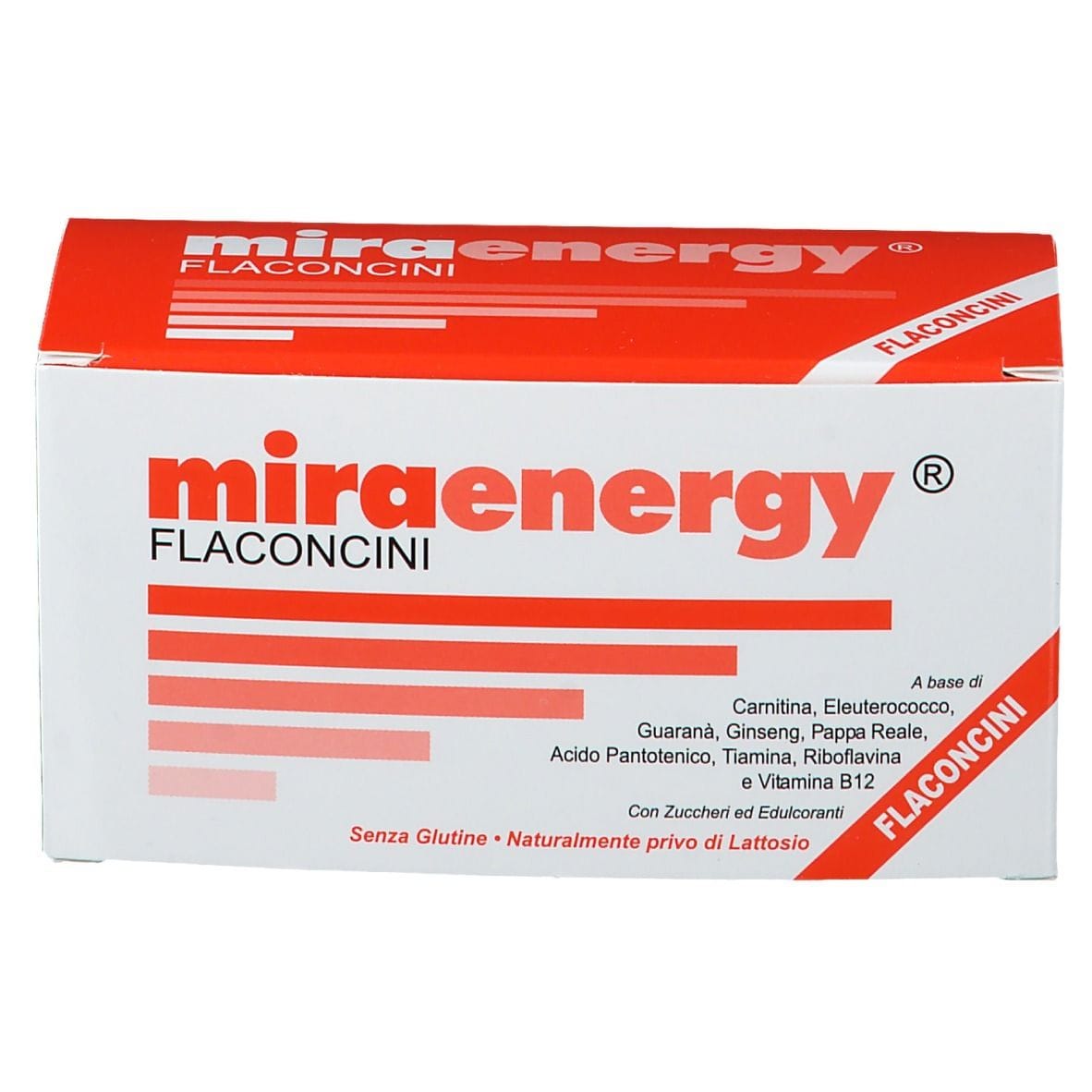 Integratore Miraenergy con pappa reale e ginseng, 10 flaconcini