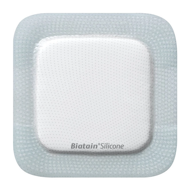 Medicazione Biatain In Schiuma Di Poliuretano Con Bordo Adesivo In Silicone 15 X15 Cm 5 Pezzi
