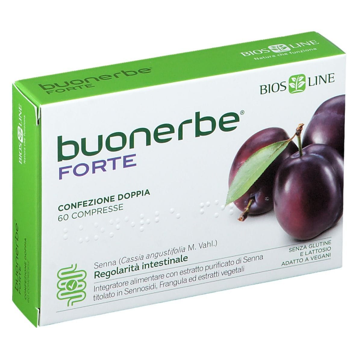 Integratore Buonerbe Forte Biosline per il transito, 60 cpr