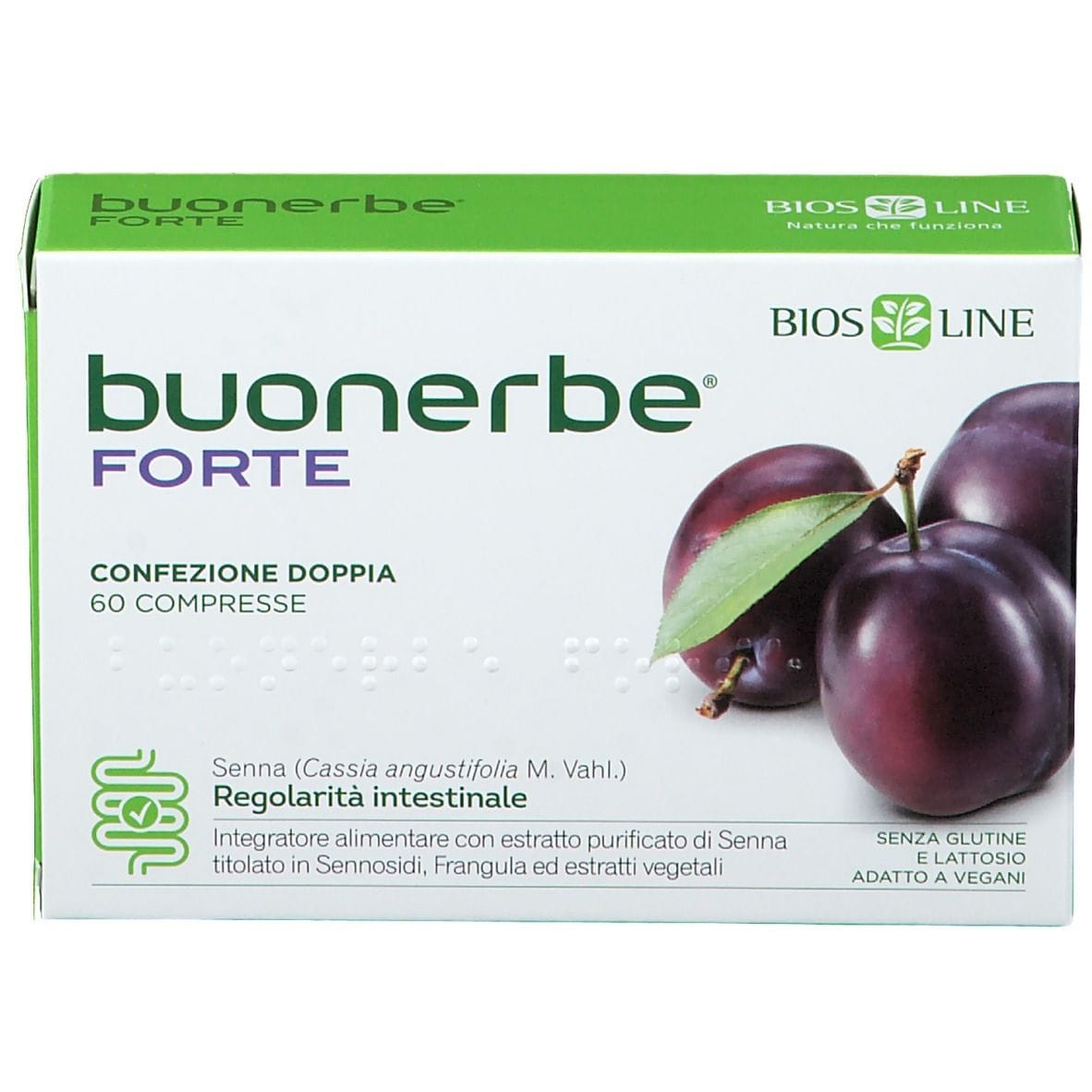 Integratore Buonerbe Forte Biosline per il transito, 60 cpr