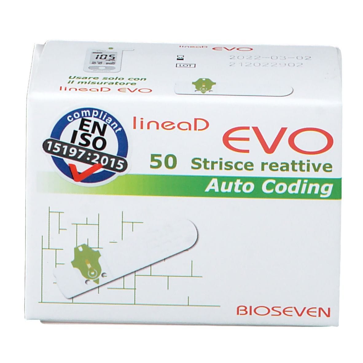 Strisce per glucometro Linea D Evo, 50 pezzi