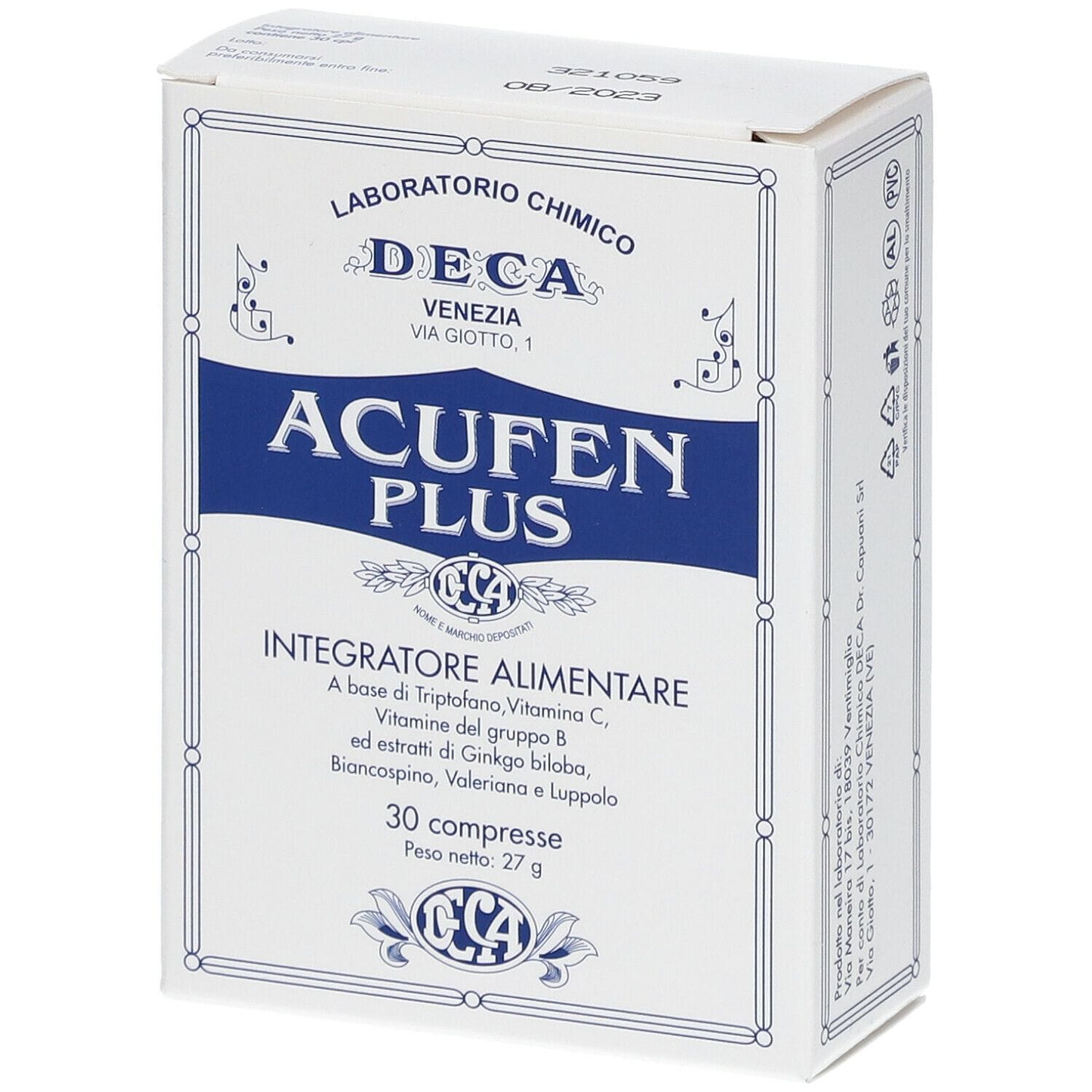 Integratore Acufen PLUS per microcircolo, 30 compresse