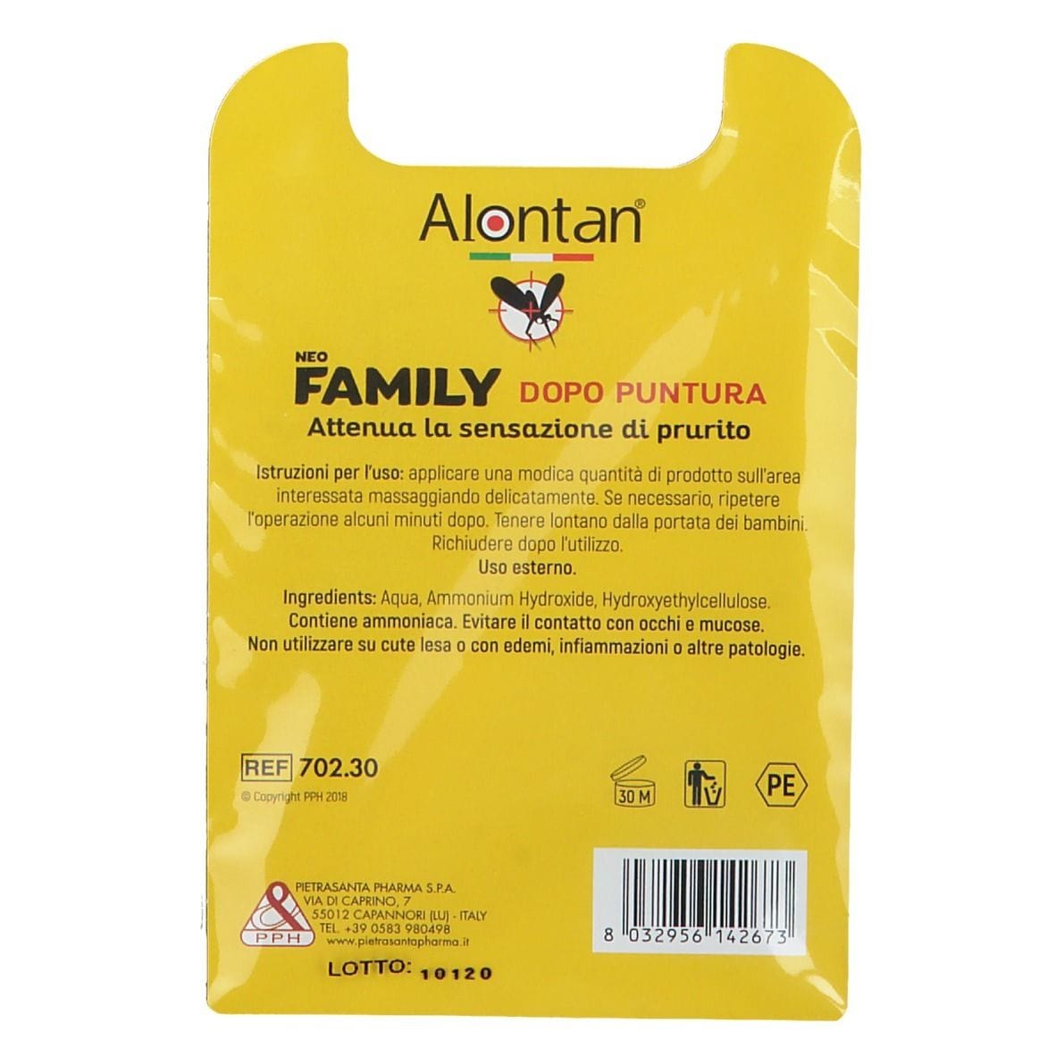Alontan Penna Dopo Puntura con Ammoniaca, 14ml