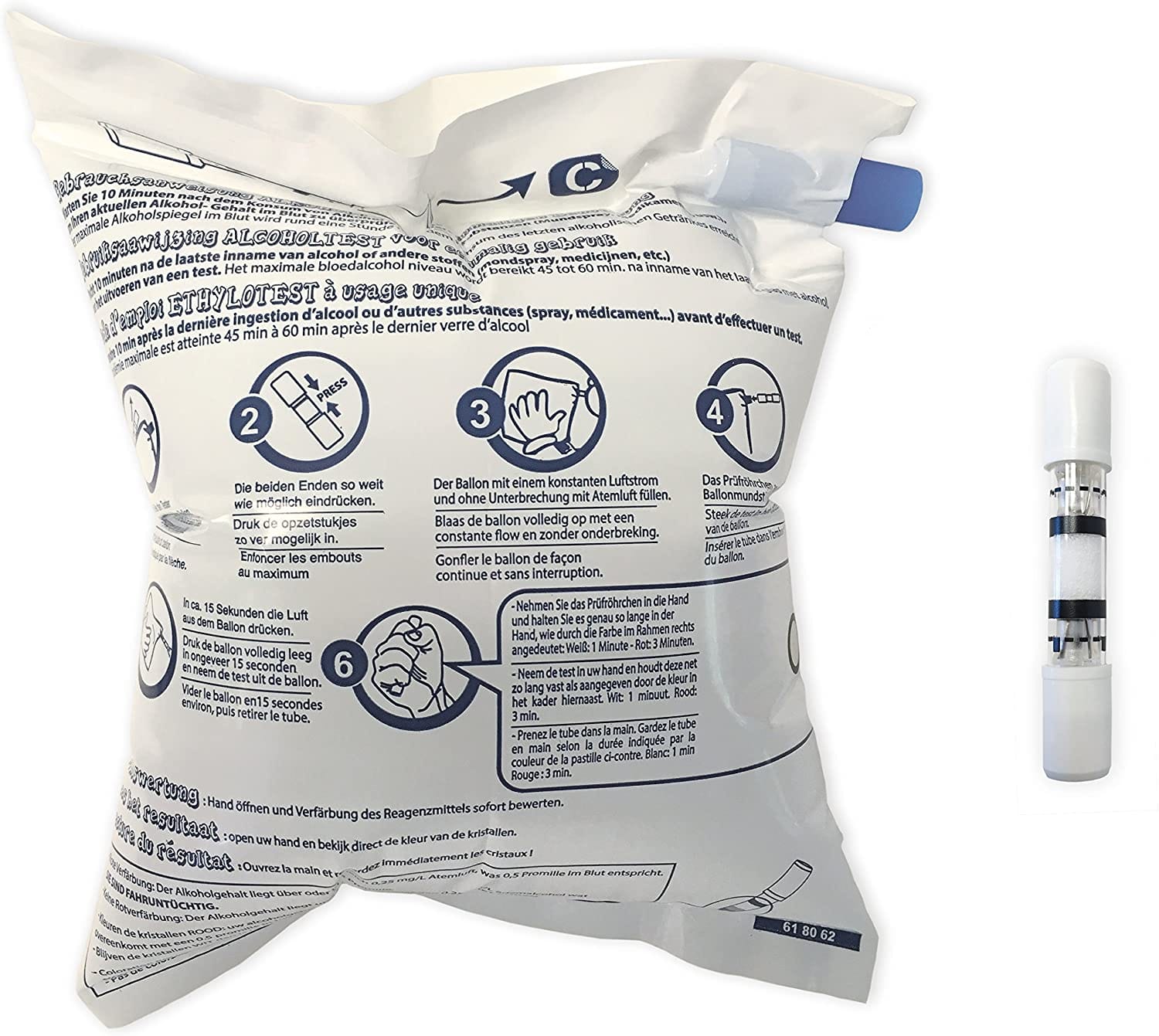 Etilotest monouso Contralco certificato NF, 1 test