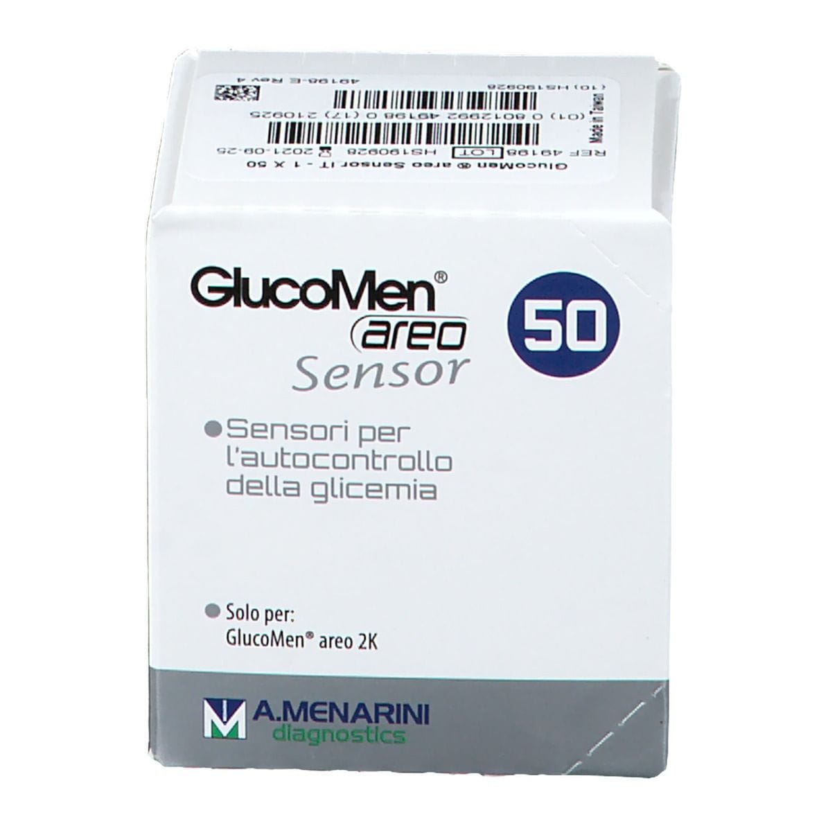 STRISCE MISURAZIONE GLICEMIA GLUCOMEN AREO SENSOR 50 PEZZI