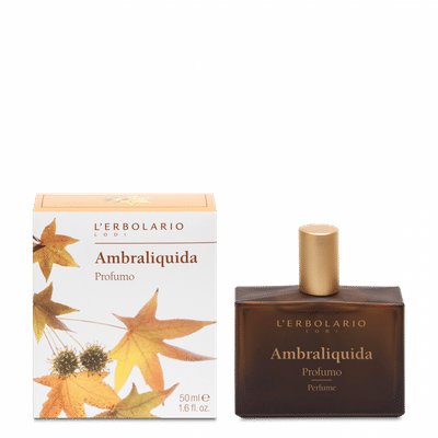 Profumo Ambraliquida Erbolario, fragranza ambrata 50ml