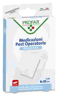MEDICAZIONE POST OPERATORIA STERILE GARZA ANTIADERENTE 6X10 CM 5 PEZZI PROFAR